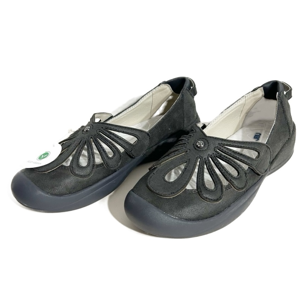JBU by Jambu Pearl Eco Vegan Slip On Comfort Shoes Cutouts Rounded Toe Black